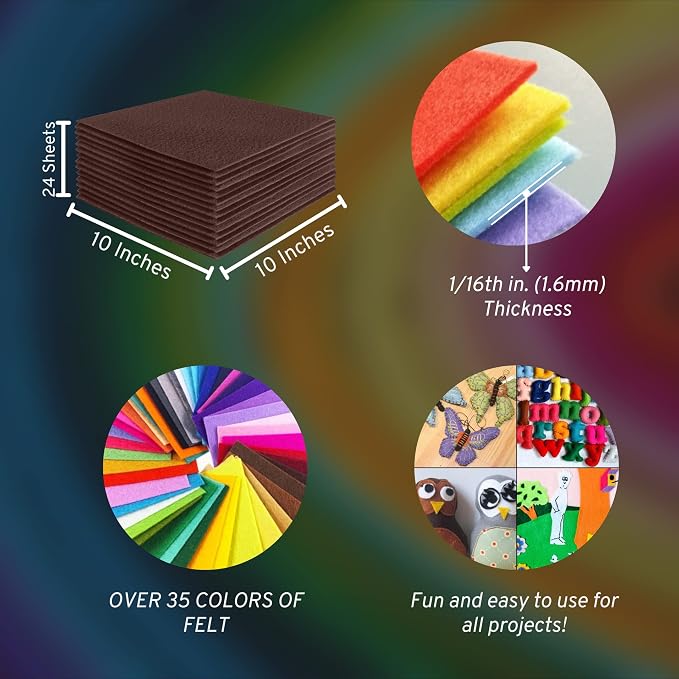 FabricLA Acrylic Felt Sheets for Crafts