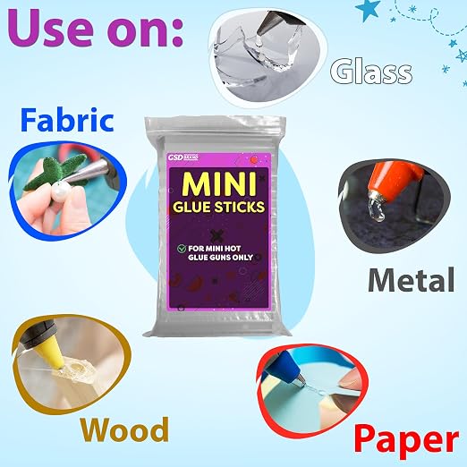 50 Pack Bulk Mini Hot Glue Sticks