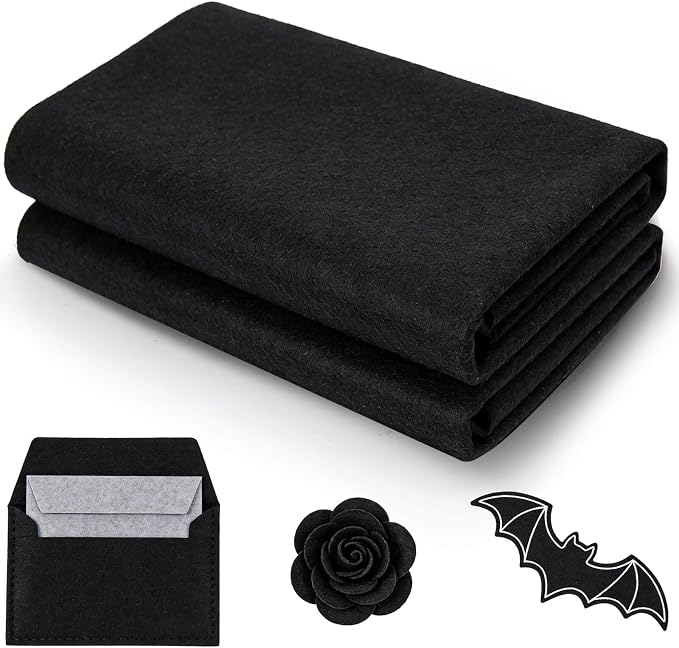 YOUEON 2 Pcs 36"x72" Large Black Felt Fabric