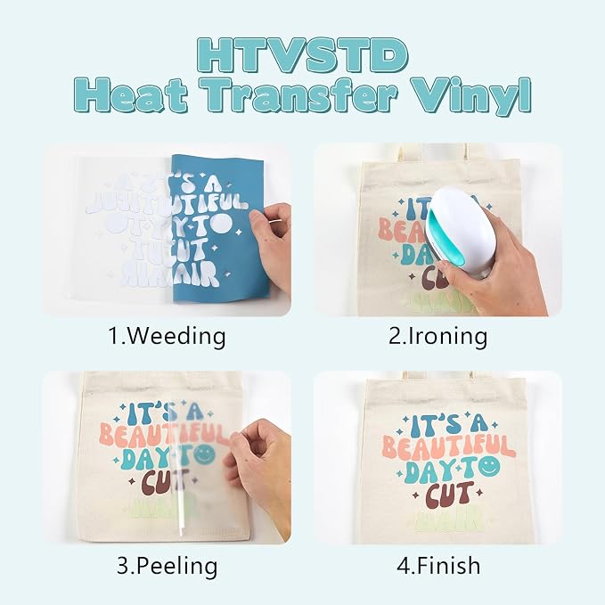 HTVSTD Deep Sea Blue Boho HTV Heat Transfer Vinyl 8pcs 12×10in | Dark Boho