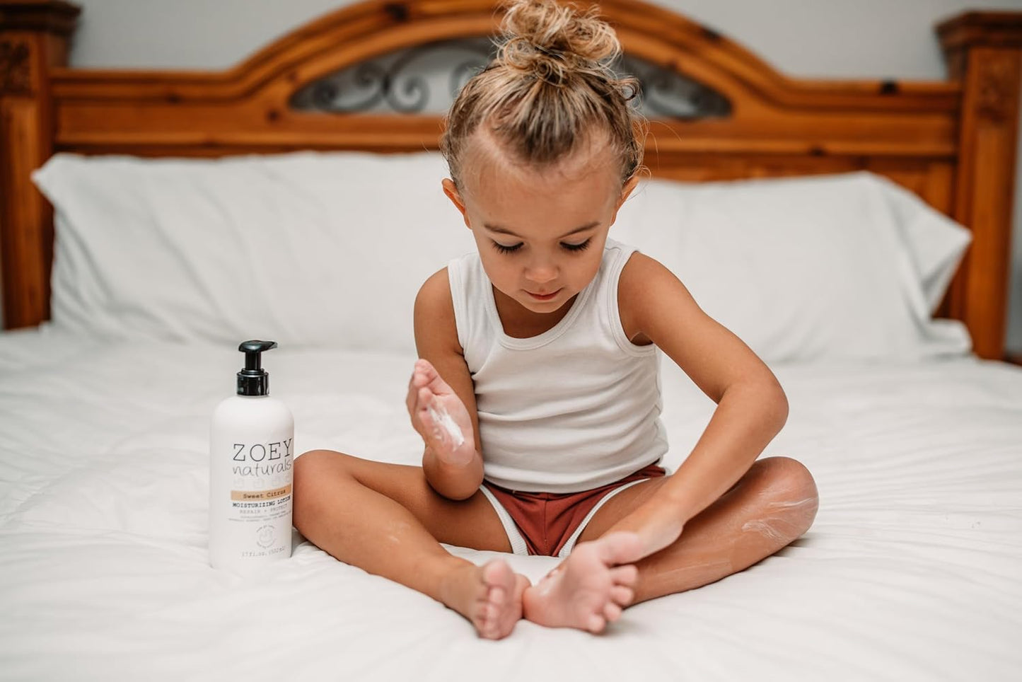 Zoey Naturals Sweet Citrus Baby Lotion - Enriched with Shea, Apricot Oil, Aloe & Avocado - Soothes & Moisturizes with Orange & Pomegranate - Gentle for Eczema Skin, Made in USA