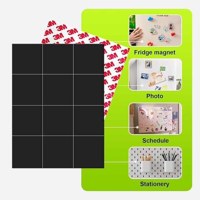 Small Magnet Sheets with Adhesive Backing, Make Sticker