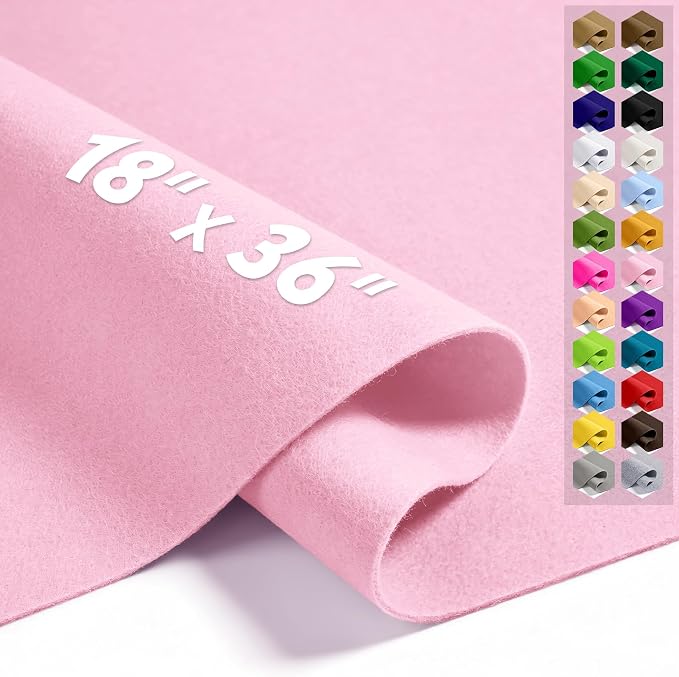 Soft Pink 18" X 36" Felt Fabric Sheet