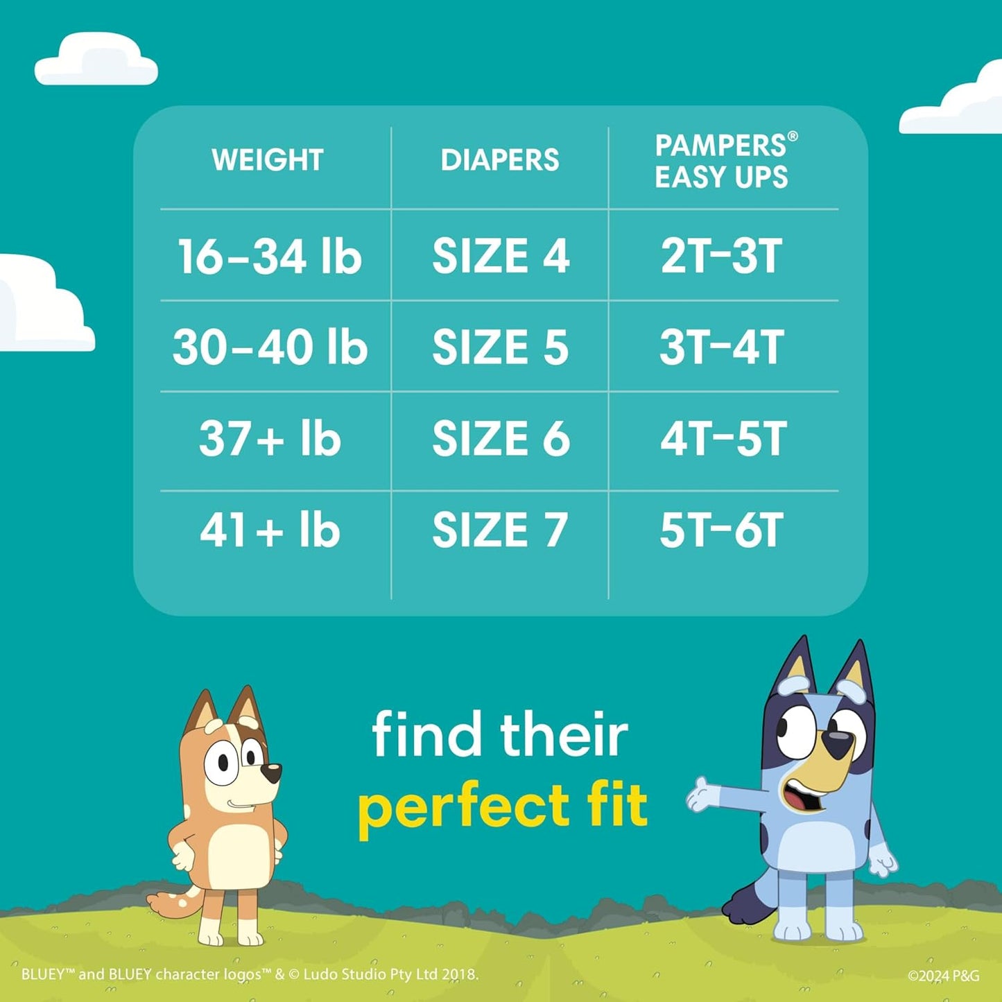 Pampers Training Pants - Easy Ups Boys & Girls Bluey - Size 5T-6T, 84 Count, Children's Potty Underwear (Packaging May Vary)