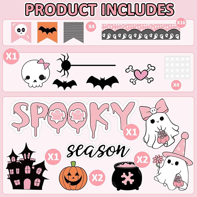 Halloween Ghost & Pumpkin Paper Cutouts