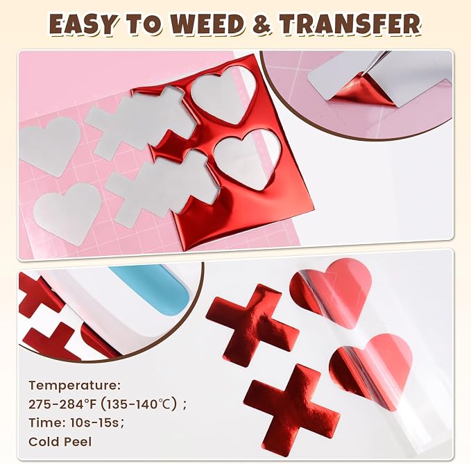 Red Metallic Heat Transfer Vinyl Roll