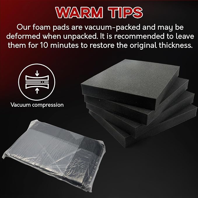 PINGMIC 4 Pack Gun Case Foam inserts