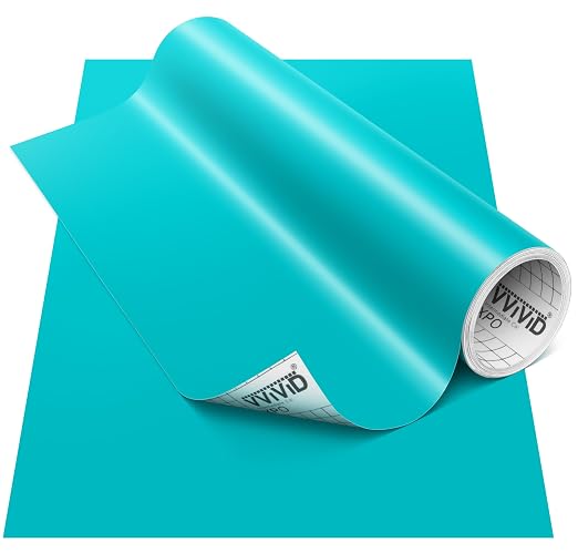 VViViD DECO65 Matte Pastel Miami Teal Permanent Adhesive Craft Vinyl