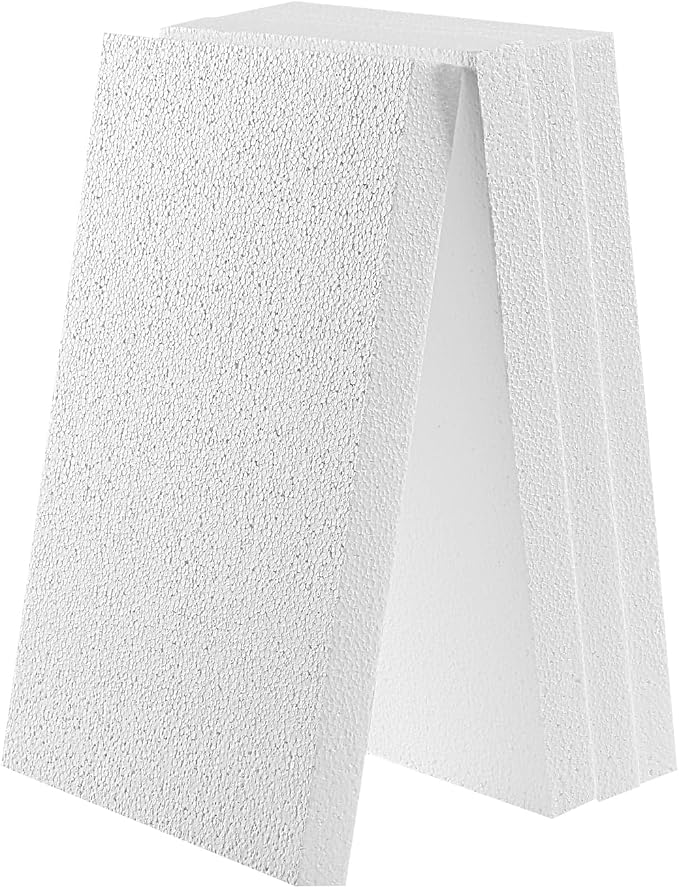 AMZQNART 4pcs Craft Foam Blocks 4×12×2in Polystyrene Blocks, Used