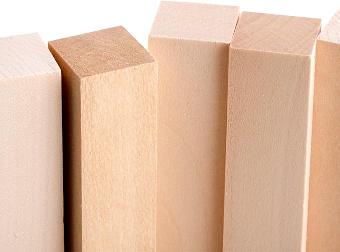 Tosnail 36 Pieces Basswood Carving Blocks, 3.9 x 1.6 x 1.2 Inch and 3.9 x 0.8 x