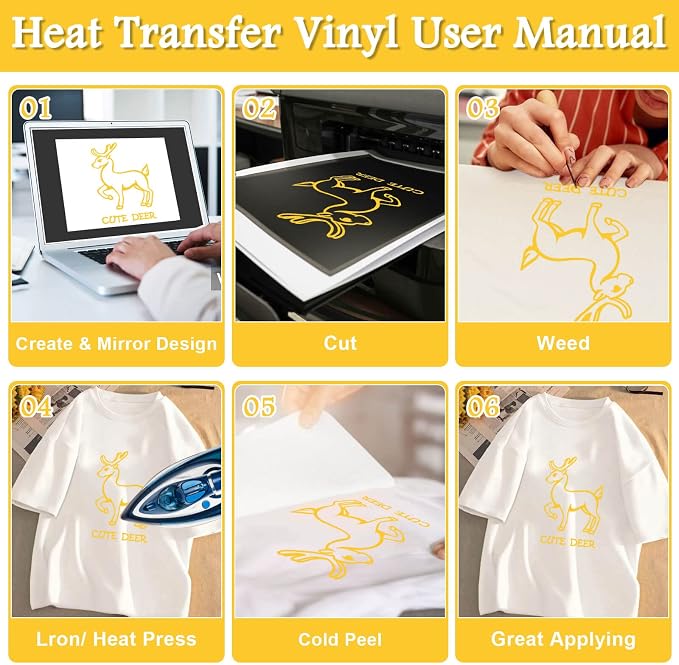 Flasoo Heat Transfer Vinyl Rolls, Compatible