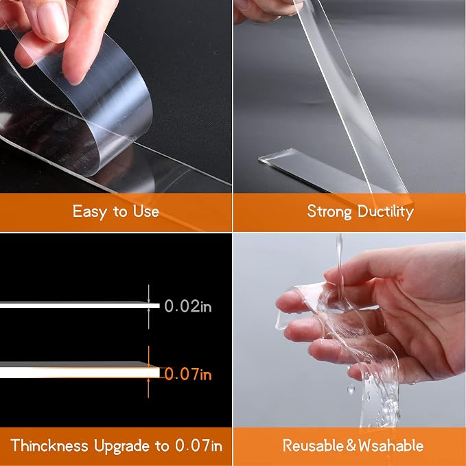 Yeefeoch Double Sided Tape Heavy Duty, mounting Picture Hanging Adhesive Strips
