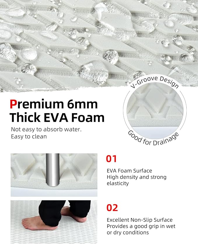 Abahub EVA Foam Boat Flooring Self-Adhesive Decking Surfboard Traction Pad |