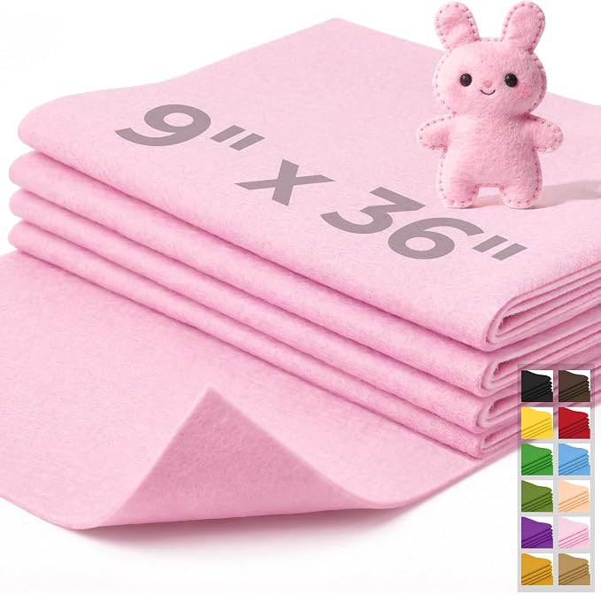 IONTACH 9" X 36" Soft Felt Sheets 1.6mm Thick | Acrylic Felt Fabric