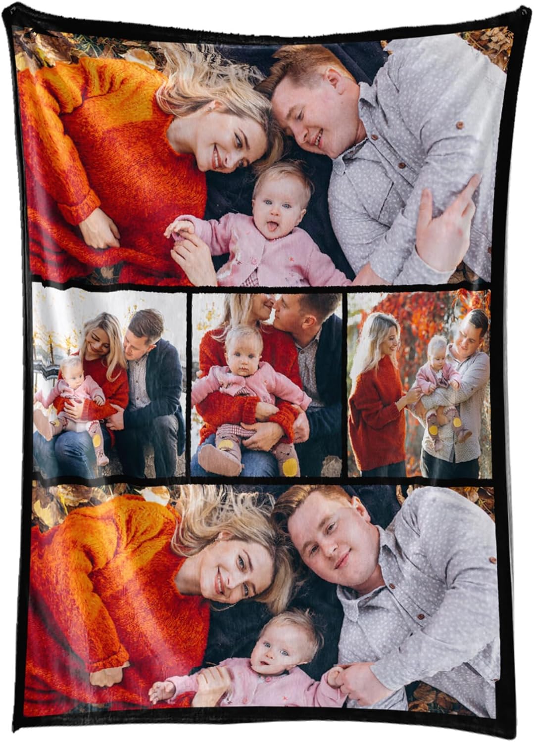 Personalized Blanket with Picture Custom Blanket with Photos Text Customize Valentines Day Gifts Birthday Gifts for Her Him Girlfriend Boyfriend Wife, 40 * 50in