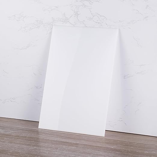 KAITELA White Cast Acrylic Sheet 18" x 24" x 1/8" Thick, Laser Cutting