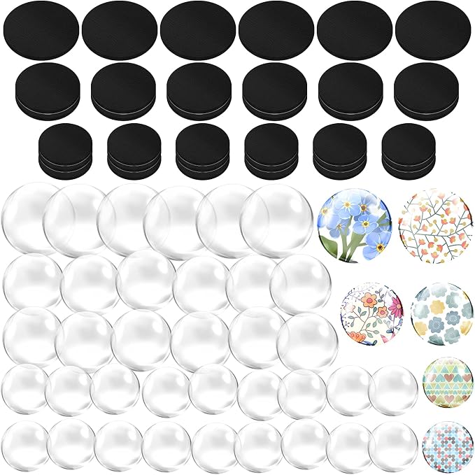 72 Pieces Round Craft Magnets Glass Ceramic Ferrite Magnet