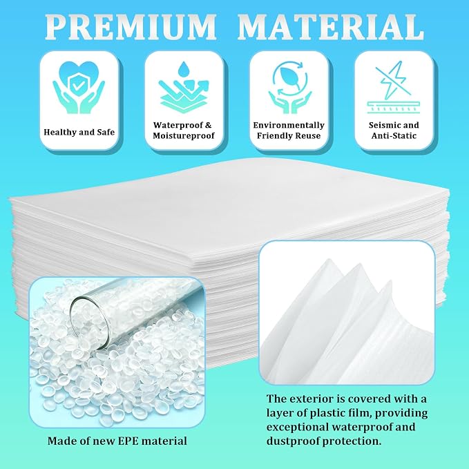 30Pack Large Foam Pouches 18x22 Inch, Cushion Foam Pouch