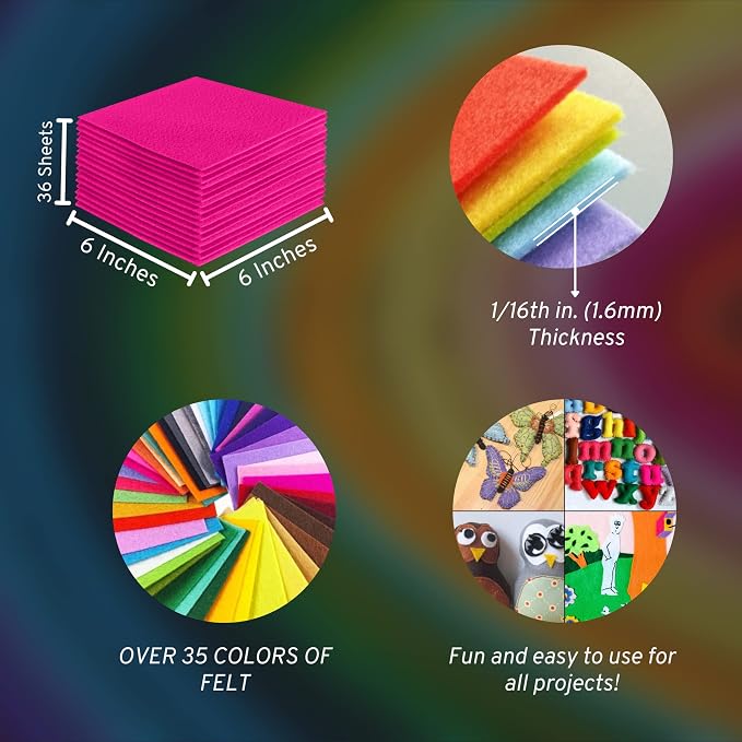 FabricLA Acrylic Felt Sheets for Crafts