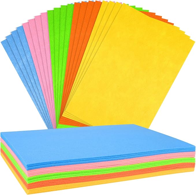 NEBURORA 20 Pcs 2mm Thick Stiff Felt Sheets