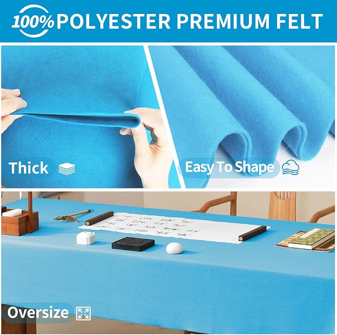 Sky Blue Fabric Sheet 108" X 36", 1.4mm Thick Large Soft Durable Flexible Craft