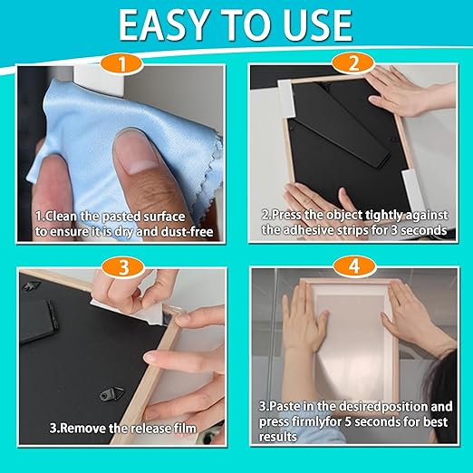 Double Sided Tape for Walls, Picture Hanging Strips Removable Mounting Dots |