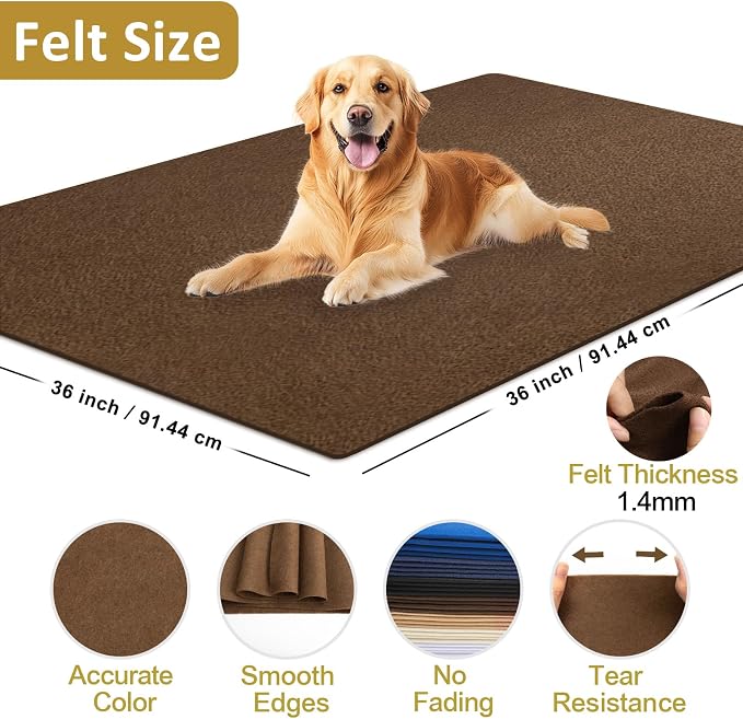 Chocolate Brown Fabric Sheet 36" X 36", 1.4mm Thick Large Soft Durable Flexible
