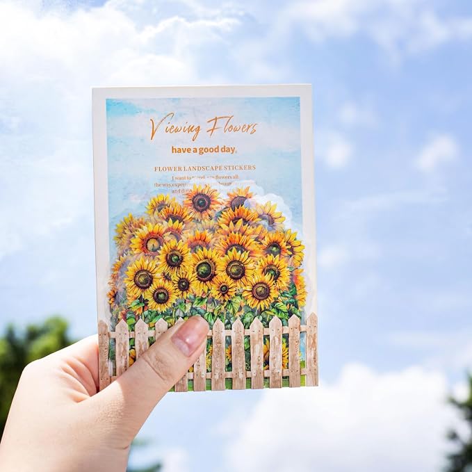 AurriiLeaf Viewing Flowers PET Sticker Set, Journaling, DIY Projects, and Art