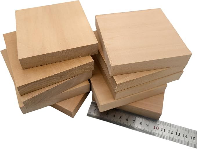 10PCS Basswood Carving Blocks, Whittling Wood Carving Kit, Unfinished Wooden