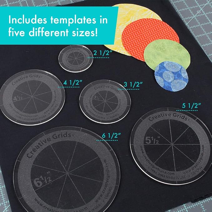 Creative Grids Quilt Ruler Circles Quilt Ruler