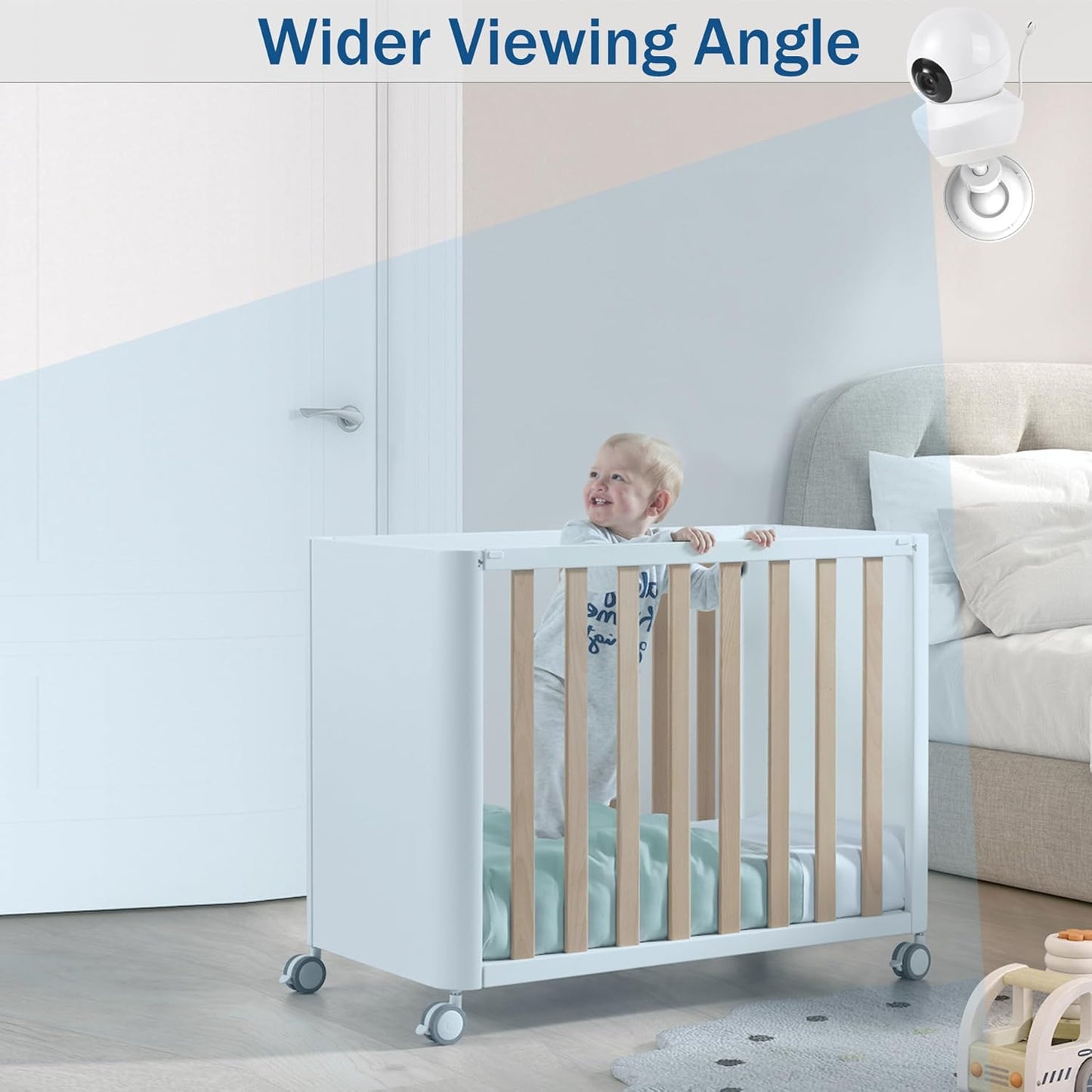 Flexible Baby Monitor Mount Stand Compatible with Babysense Max View V43/HD S2/V24R/PRISMA Baby Camera and Other with 1/4" Threaded Hole Camera, Adjustable Baby Monitor Wall Mount Stand Holder