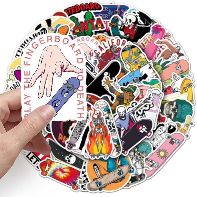Cool Skateboard Stickers, Vinyl Waterproof Sticker Packs Bulk