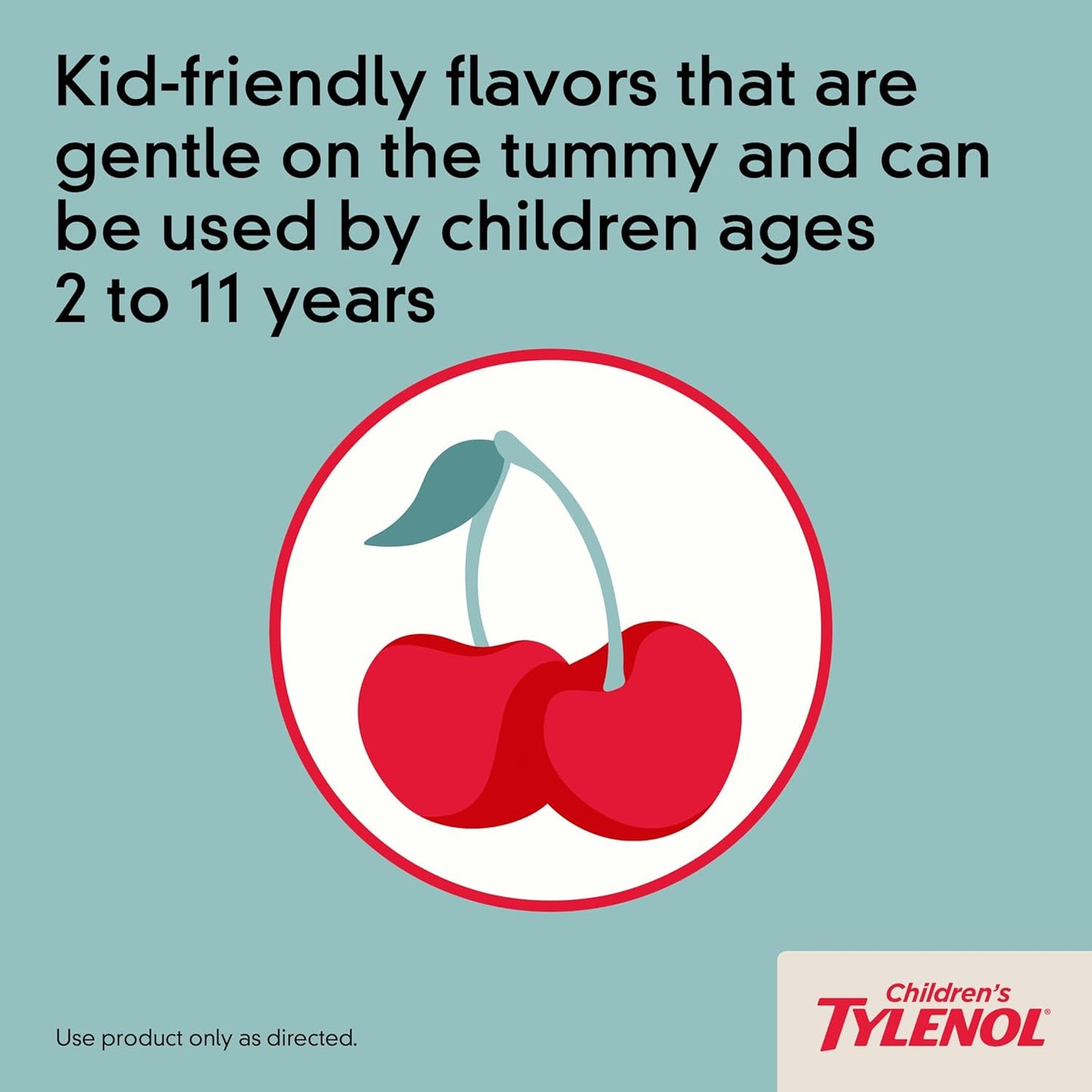 Children's Tylenol Liquid Pain Relief & Fever Medicine, Oral Suspension, Dye-Free, Acetaminophen, No Aspirin, No Ibuprofen, No High Fructose Corn Syrup; Cherry Flavor, 8 fl. oz.; Pack of 1