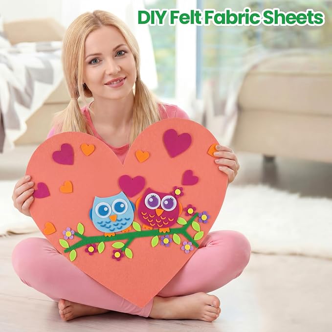 Peryiter 150 Pcs Back to School Pastel Felt Sheets Bulk