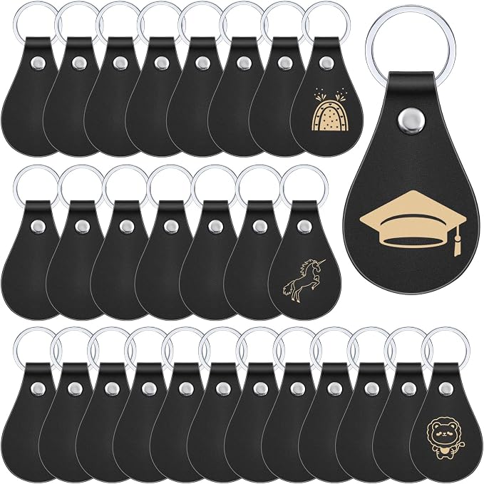 Taiyin 30 Pcs Leather Key Fob Kit