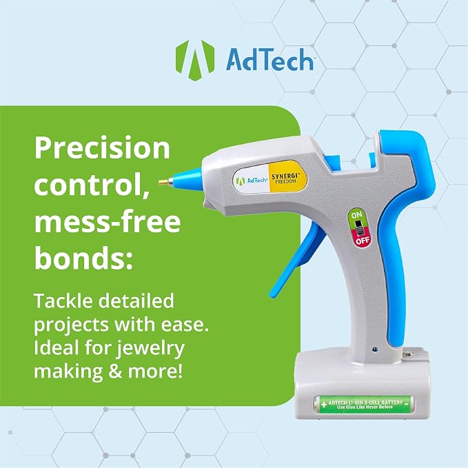 AdTech Freedom Cordless Hot Glue Gun – Rechargeable 25W Glue Gun