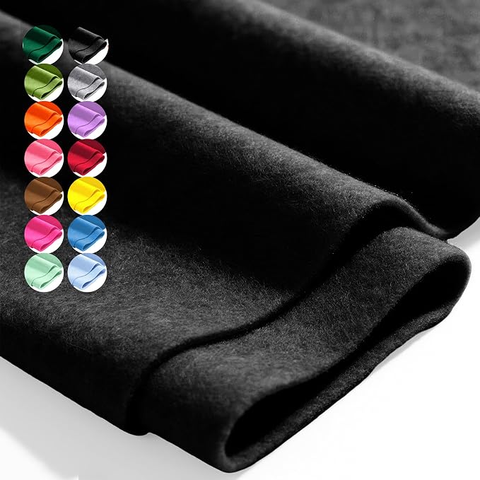 Black 36" X 36" Felt Fabric Sheet