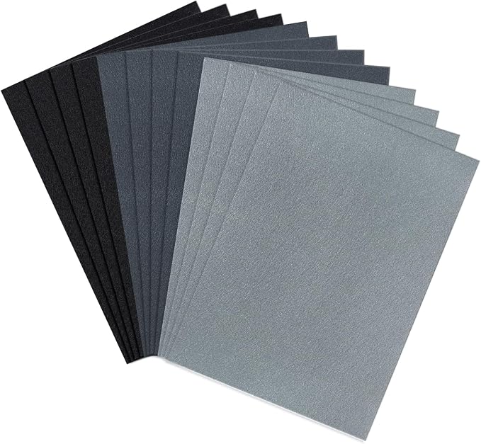 12 PCS Felt Fabric Sheets Shades of Black & Gray, 7.87*11.8 inch A4 Stiff Felt