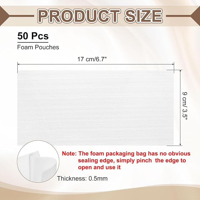 uxcell 50 Pcs Cushion Foam Pouches, Photo Frame