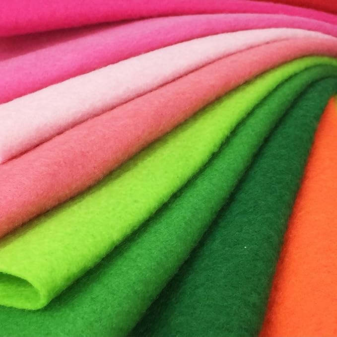 24pcs Thick 1.4mm Soft Felt Fabric Sheet Assorted Color Felt Pack DIY Craft