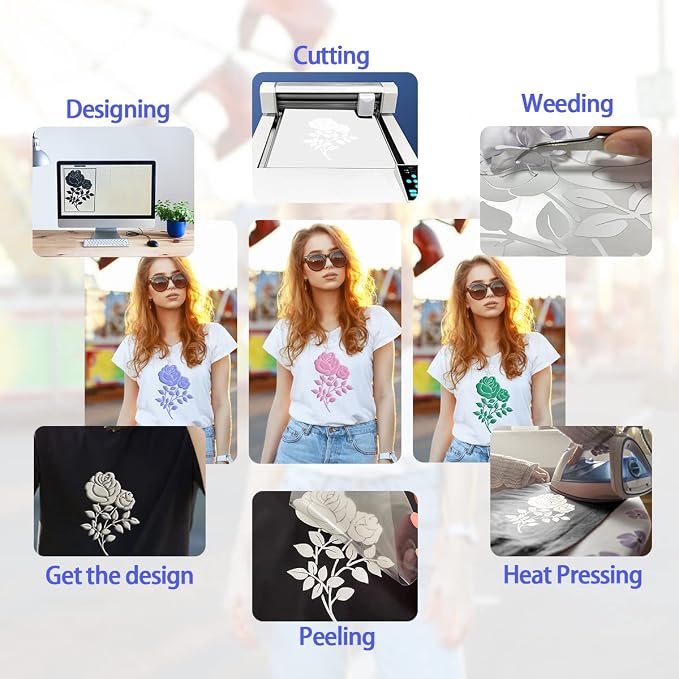 3D Puff Heat Transfer Vinyl Sheets 12x10 inch-3Pcs Jasper Color | Puffy Vinyl