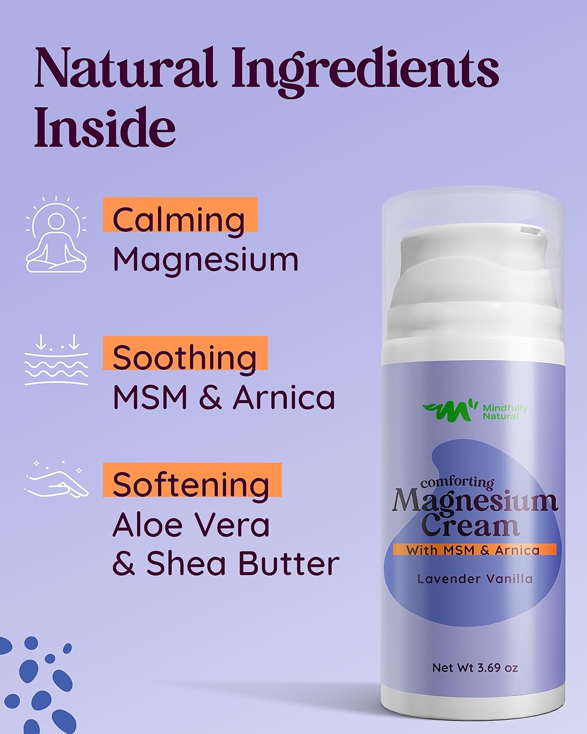 Magnesium Cream For Kids and Babies - Calming Body Lotion for Bedtime - Natural Magnesium Chloride with Arnica and MSM in Organic Aloe & Shea Butter Base 3.69 oz