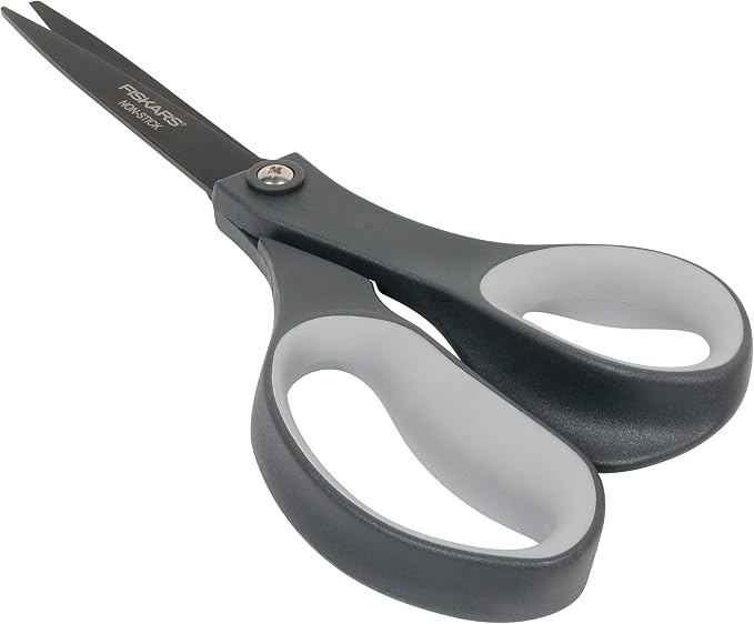 Fiskars 8" Non-Stick Titanium SoftGrip All Purpose Scissors