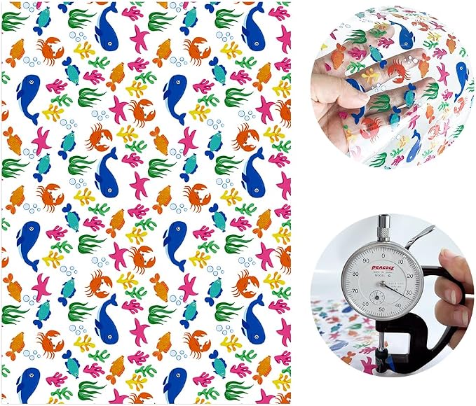 ONEART | 10 Pieces Clear PVC Vinyl Sheets, A4 Size See Through Waterproof Vinyl