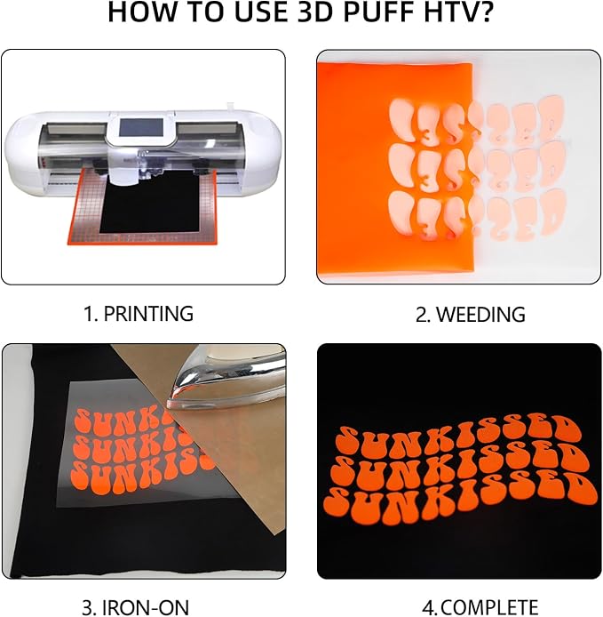 guangyintong Orange Puff Heat Transfer Vinyl HTV Rolls