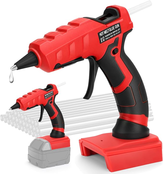 LIVOWALNY Cordless Hot Glue Gun Compatible