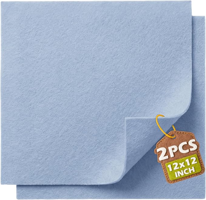 Dusty Blue Soft Felt Sheets for Crafts, 1.6mm Thick, Handmade Crafts, DIY