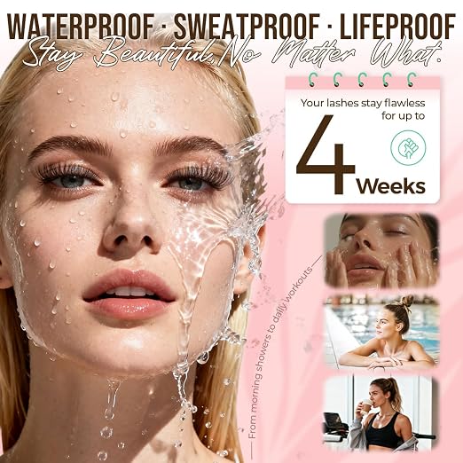 LASHVIEW Lash Cluster Glue Strong Hold, 3-4 Weeks Long-Lasting, Waterproof &