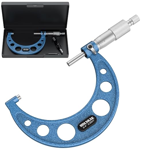 HDLNKAK Outside Micrometer Set, 3-4" Machinist Micrometer, 0.0001" Graduation