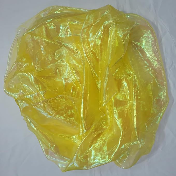 Yellow Iridescent Organza Fabric